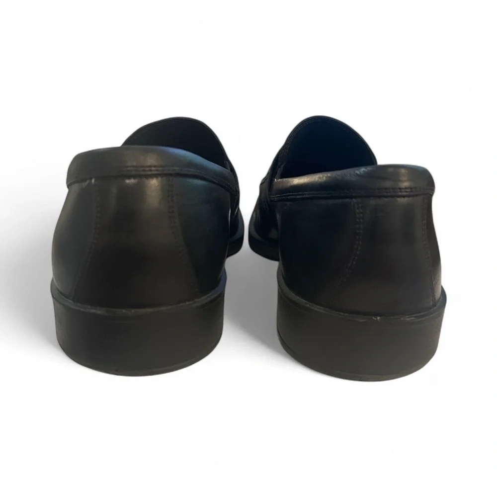 ECCO Men's Black Leather Penny‎ Loafer - Size 13-13.5